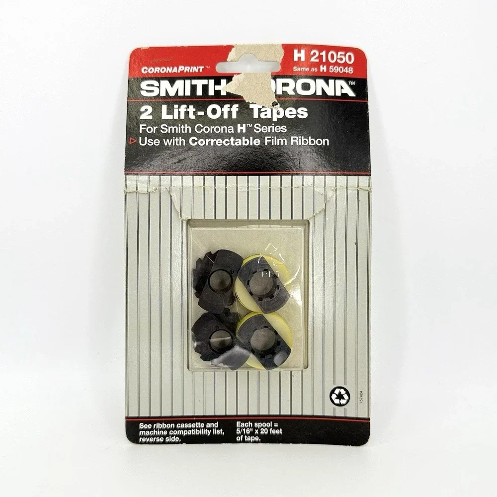 Vintage Smith Corona‎ H21050 Lift-Off Tapes 2-Pack Correctable Ribbon NOS